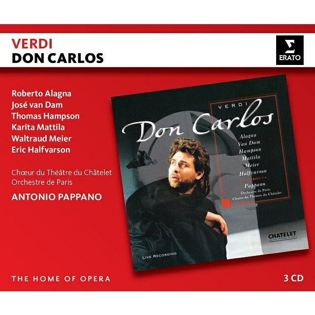 【輸入盤】『ドン・カルロ』フランス語版全曲　アントニオ・パッパーノ＆パリ管弦楽団、ロベルト・アラーニャ、トーマス・ハンプソン、他（1996　ス