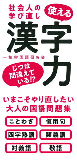 使える漢字力 社会人の学び直しの表紙