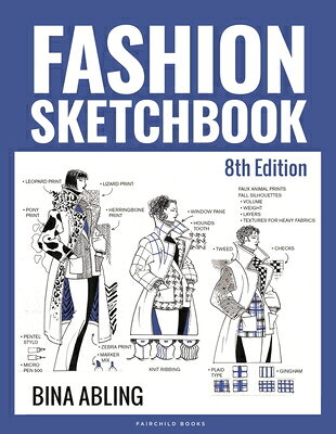 Fashion Sketchbook FASHION SKETCHBK 8/E [ Bina Abling ]