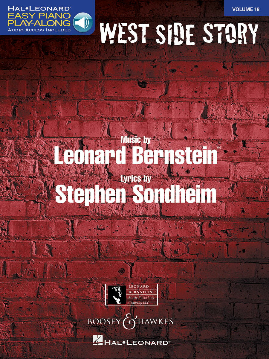 【輸入楽譜】バーンスタイン, Leonard: やさしく弾けるピアノ・プレイ・アロング 第18巻: ミュージカル「ウェスト・サイド物語」より: オンライン・オーディオ・アクセスコード付