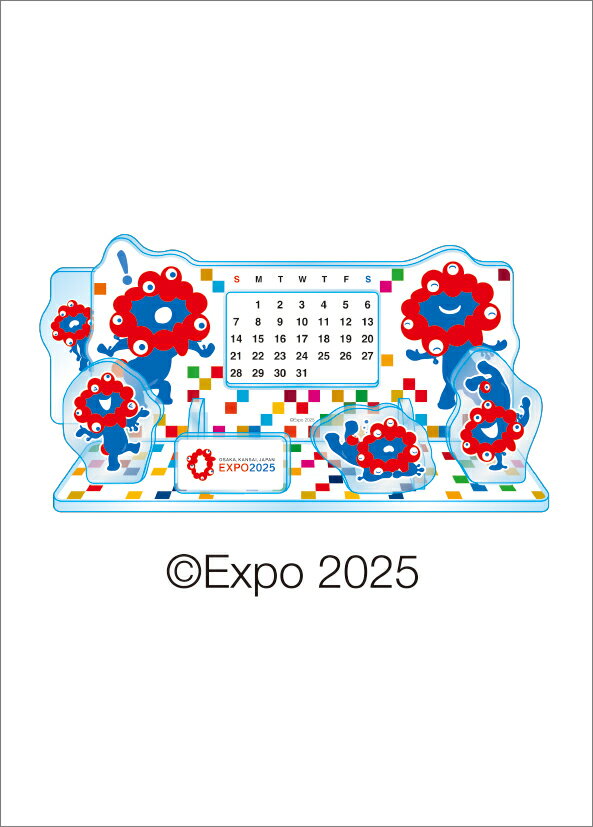 卓上 2025大阪・関西万博公式キャラクター ミャクミャク　アクリル万年カレンダーのサムネイル