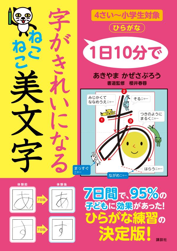 1日10分で 字がきれいになる ねこねこ美文字