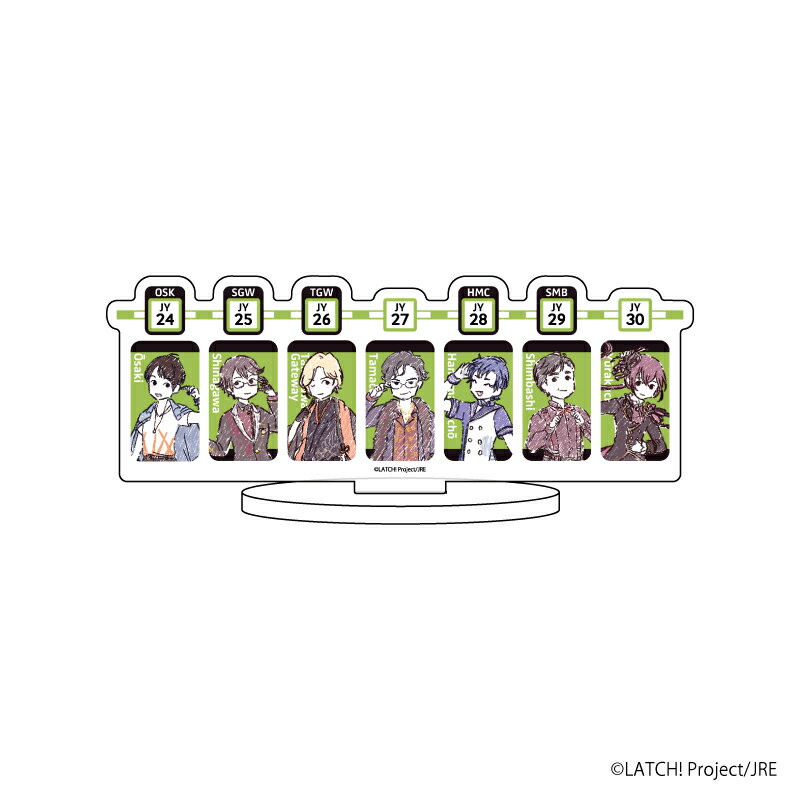 キャラアクリルフィギュア「STATION IDOL LATCH!」04/大崎&一条&和泉&羽振&湊&烏鷹&小鳥遊(グラフアート)【グッズ】