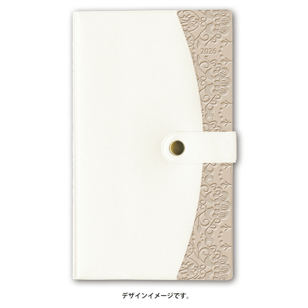 能率 2026年4月始まり 手帳 PAGEM by NOLTY ペイジェムファミリー×マンスリーポーチたっぷりスリムーi日曜（パールベージュ）9968