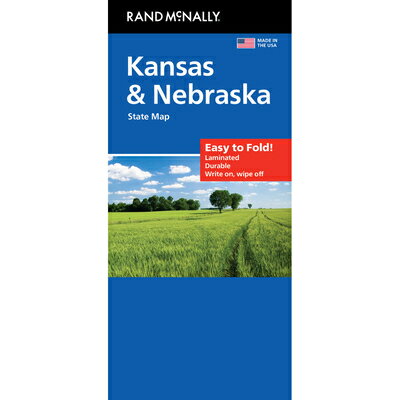 Rand McNally Easy to Fold: Kansas/Nebraska State Laminated Map MAP-RM EASY TO FOLD KANSAS/NEB [ Rand McNally ]