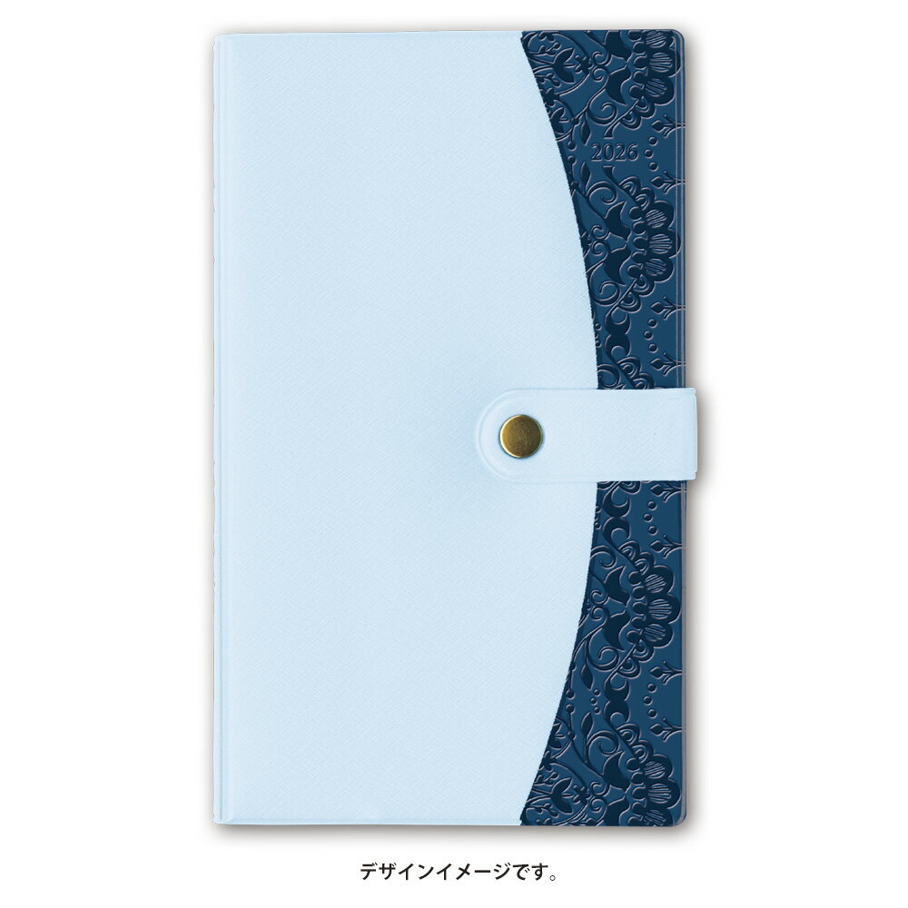 能率 2026年4月始まり 手帳 PAGEM by NOLTY ペイジェムファミリー×マンスリーポーチたっぷりスリムーi月曜（パールネイビー）9970