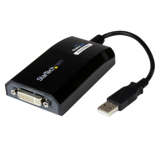 USB 2.0 - DVIディスプレイ変換アダプタ 1920x1200対応 USB 2.0 A（オス） - DVI-I（メス）