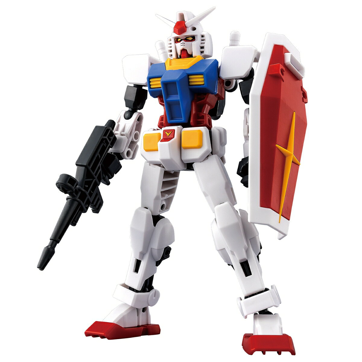 ミニマムなパーツ数で簡単な組み立ててでガンダムコンストラクショントイです。幅広い可動域で様々なポージングが可能です。パーツの組み換えでオリジナルモビルスーツを作ることもできます。ミニパイロットが付属、胸部にパイロットを搭乗させる遊びも楽しめます。ビームライフルとシールドが付属します。［セット内容］・本体…1（本商品のセット内容以外は付属しません。）【対象年齢】：8才〜
