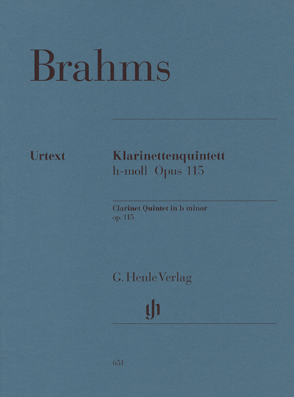【輸入楽譜】ブラームス, Johannes: クラリネット五重奏曲 ロ短調 Op.115/原典版/Grassi編