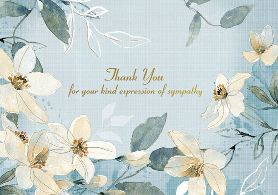 Sympathy Thank You Notes (White Jasmine) (14 Cards, 15 Self-Sealing Envelopes) SYMPATHY THANK YOU NOTES (WHIT [ Peter Pauper Press Inc ]