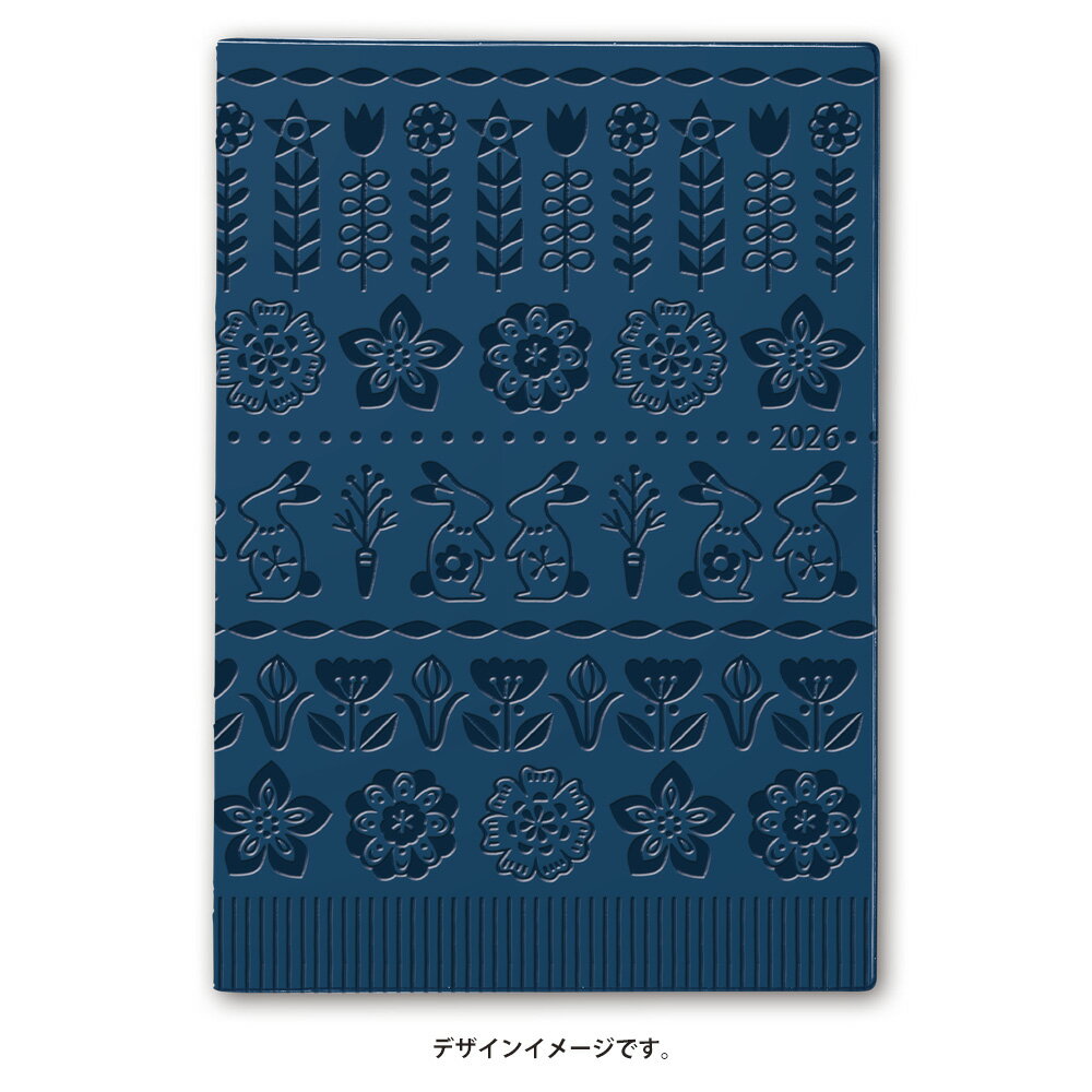 能率 2026年4月始まり 手帳 PAGEM by NOLTY ペイジェムファミリー×マンスリーB6-i月曜（ネイビー）9975
