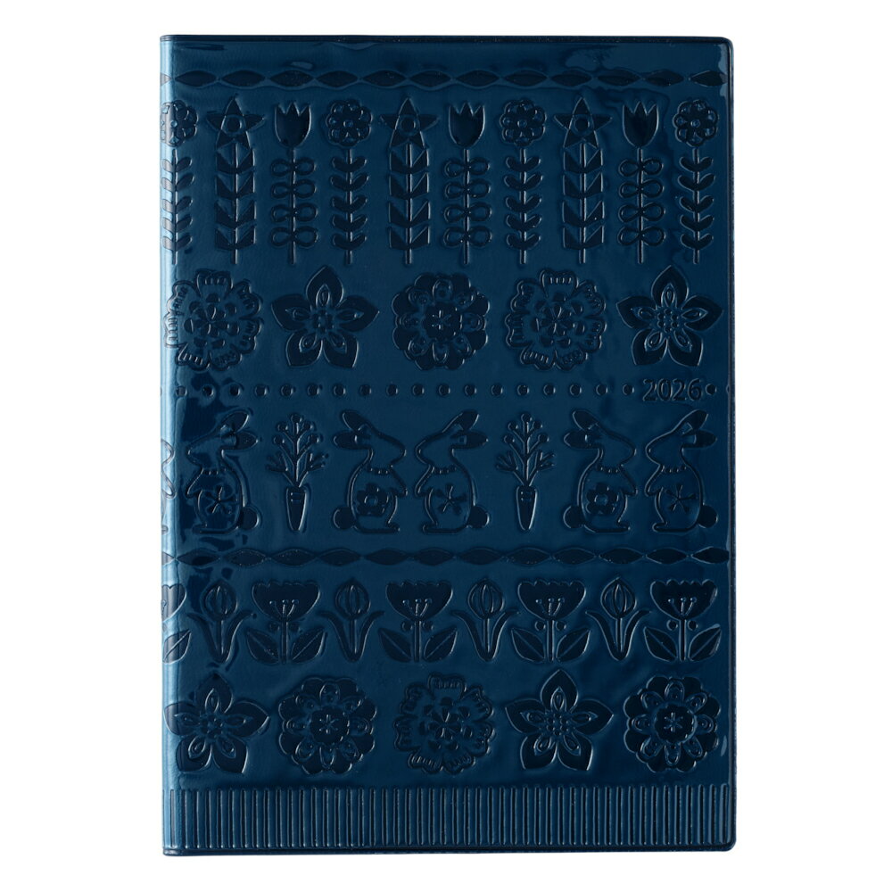 能率 2026年4月始まり 手帳 PAGEM by NOLTY ペイジェムファミリー×マンスリーB6-i月曜（ネイビー）9975