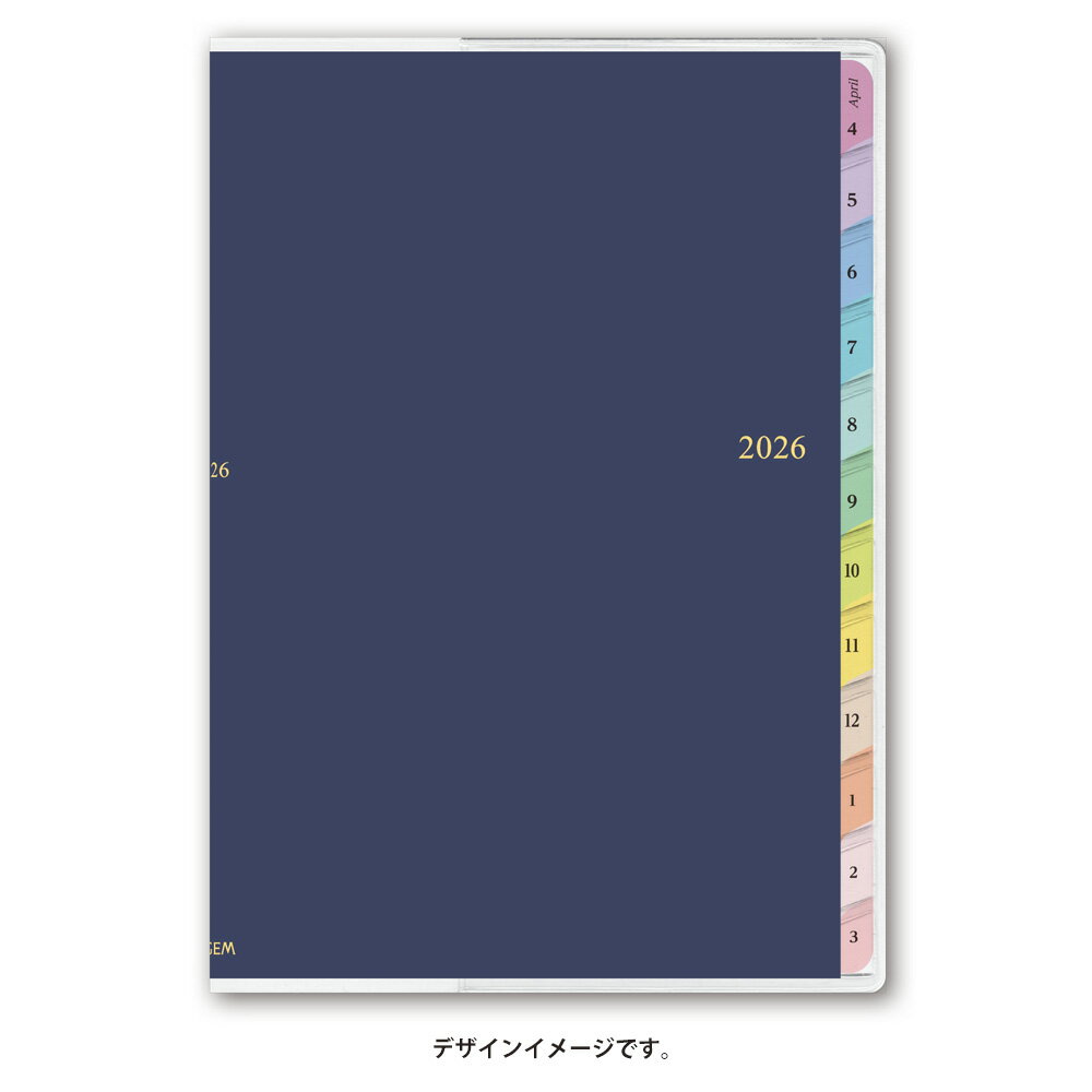 能率 2026年4月始まり 手帳 PAGEM by NOLTY ペイジェムウィークリーB6-i週間方眼メモ月曜（ネイビー）9988