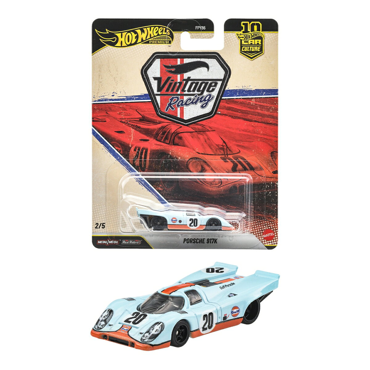 ホットウィール(Hot Wheels) カーカルチャー ヴィンテージレーシング ポルシェ 917K ミニカー 1:64スケール 3歳から JKF03