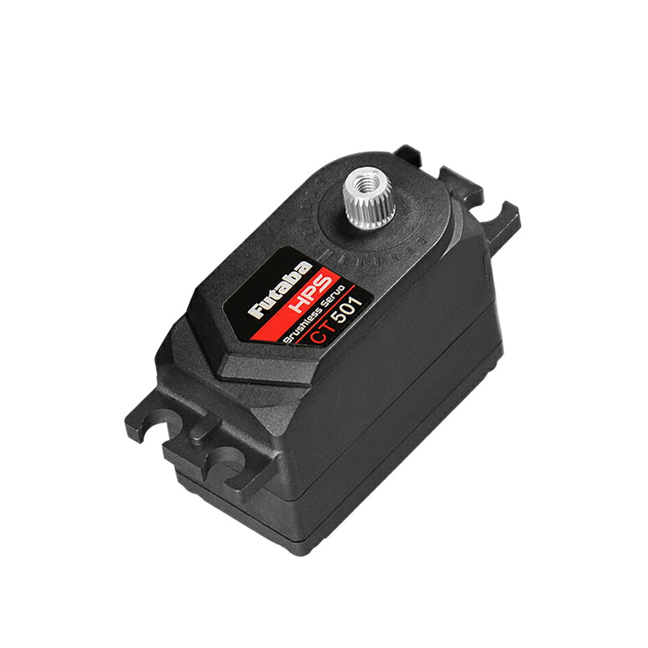 HPS-CT501
1/10電動ツーリングカー驚異のトルクと低消費電力を実現したハイパフォーマンスブラシレス仕様。
★HPS-CT501は「URモード」および「SRモード」に対応したロープロサーボです。

製品特徴
【寸法】
・40.5 × 21.0 × 26.9 mm
【重量】
・44 g
【スピード】
・0.06 sec / 60°（7.4 V）
・0.07 sec / 60°（6.0 V）
【トルク】
・21.0 kgf・cm（7.4 V）
・17.1 kgf・cm（6.0 V）
●URモード対応
●S.BUS方式
●HPSモーター
●メタル1-3段ギヤ
●高強度メタル終段ギヤ
●樹脂ケース
●ブラックコード
※ T10PX最新バージョンにてURモードが使用可能です。
※ URモードは、T10PXとR404SBS/SBS-Eの送受信機アップデート最新バージョンでご使用いただけます。

・ホビー系商品についての諸注意
メーカー都合により発売の大幅な延期が発生する可能性がございます。
予約商品についてはメーカーから順次入荷次第の発送となります。メーカー公表の発売日とは異なる場合がございますのでご了承ください。【対象年齢】：