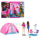 バービー（Barbie） かわいいピンクのテントとキャンプセット【着せ替え人形】【ドール2体、アクセサリープレイセット】 【3才~】 HGC18
