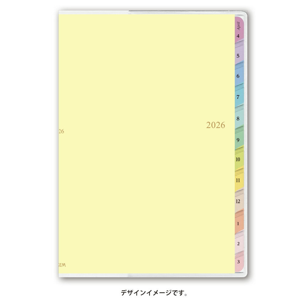 能率 2026年4月始まり 手帳 PAGEM by NOLTY ペイジェムウィークリーB6-iメモ月曜（イエロー）9990