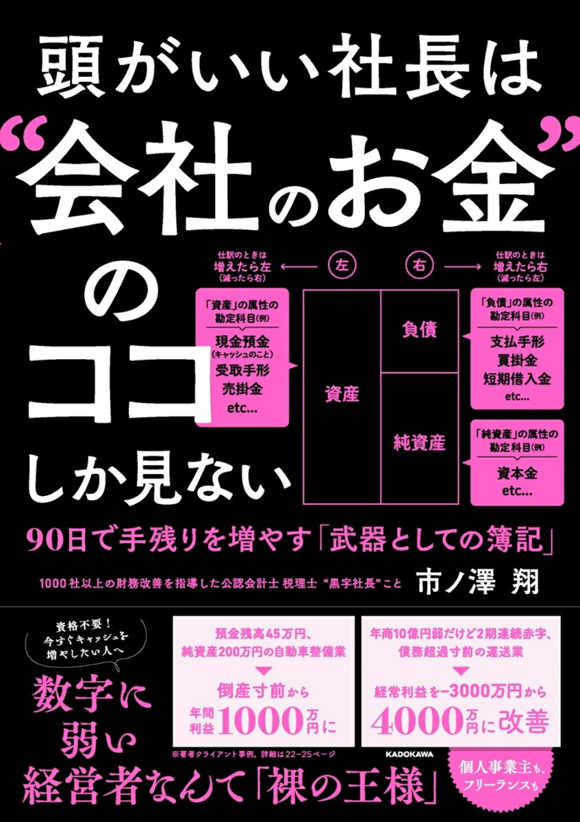 頭がいい社長は“会社のお金”のココしか見ない 90日で手残りを増やす「武器としての簿記」