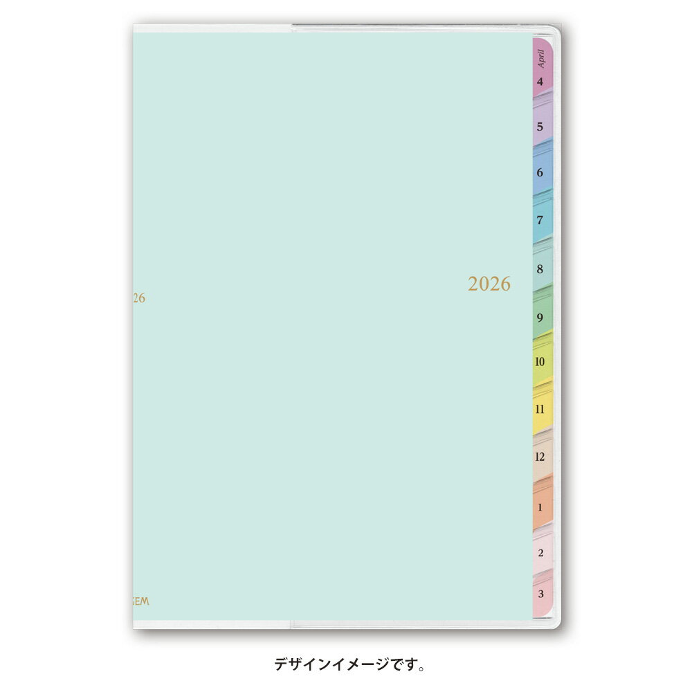 能率 2026年4月始まり 手帳 PAGEM by NOLTY ペイジェムウィークリーB6-iバーチカル月曜（ミント）9992
