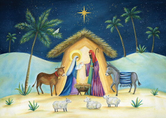 Holy Night Deluxe Boxed Holiday Cards (20 Cards, 21 Self-Sealing Envelopes) HOLY NIGHT DLX BOXED HOLIDAY C [ Peter Pauper Press Inc ]