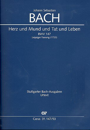 【輸入楽譜】バッハ, Johann Sebastian: カンタータ 第147番「心と口と行いと命もて」 (独語・英語)/Wollschlager編: ヴォーカル・スコア