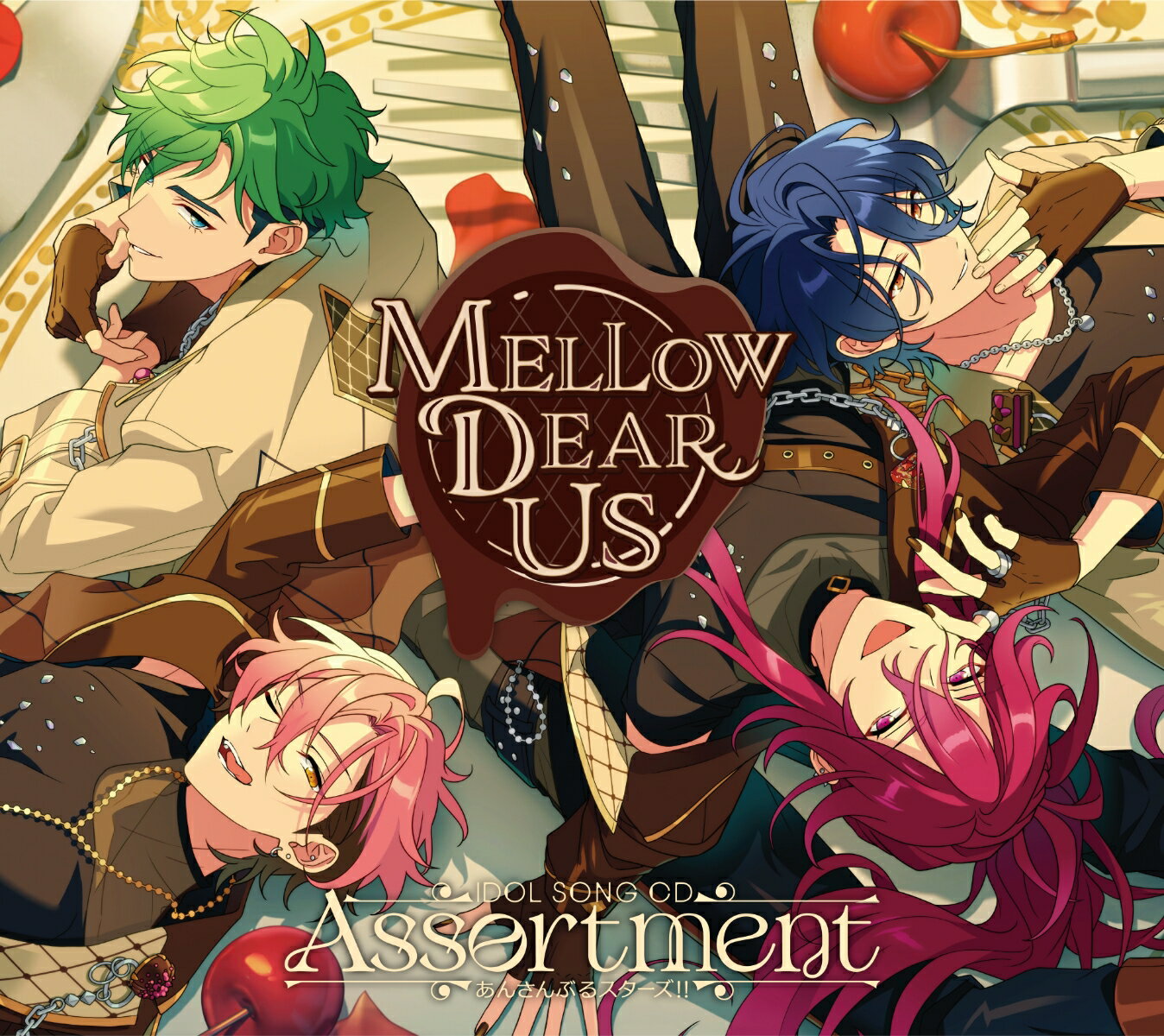 「あんスタ！！」内ユニット『MELLOW DEAR US』初CDリリース！

大人気アプリゲーム『あんさんぶるスターズ！！』内ユニット『MELLOW DEAR US』初のCDリリース！
「Dear World」「Mellow Addiction」ほか、ユニットの新曲も多数収録！