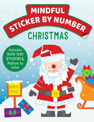 Mindful Sticker by Number: Christmas: (Sticker Books for Kids, Activity Books for Kids, Mindful Book STICKERS-MINDFUL STICKER BY NU （Iseek） Insight Kids