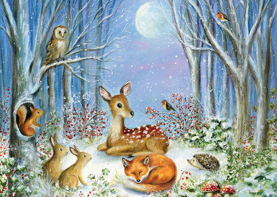 Peaceful Forest Friends Deluxe Boxed Holiday Cards (20 Cards, 21 Self-Sealing Envelopes) PEACEFUL FOREST FRIENDS DLX BO [ Peter Pauper Press Inc ]