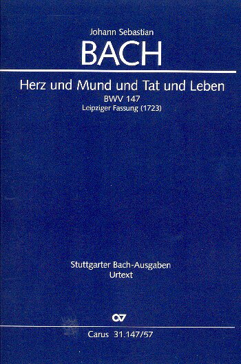 【輸入楽譜】バッハ, Johann Sebastian: カンタータ 第147番「心と口と行いと命もて」 (独語・英語)/Wollschlager編: スタディ・スコア