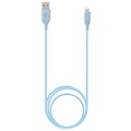 Apple社 MFi認証
やわらかい Lightning USB Cable

曲げても断線しにくいケーブル
ー シリコン素材 -

・シリコン素材ケーブル
・1m
・急速充電
・最大出力 2.4A

iPhone ／ iPad ／ iPod 専用 Lightning USBケーブル

※iPhone15シリーズは非対応です。
対応機種につきましては、お客様自身でご確認下さい。

＜仕様＞
●コネクタ形状：USB Aタイプ（オス） MFi
●ケーブル長：約1m
●充電出力：USB5.0V 2A