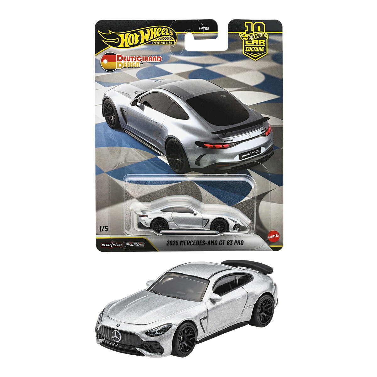 ホットウィール(Hot Wheels) カーカルチャー ドイチュラント デザイン 2025 メルセデスーAMG GT 63 プロ ミニカー 1:64スケール 3歳から JKF08