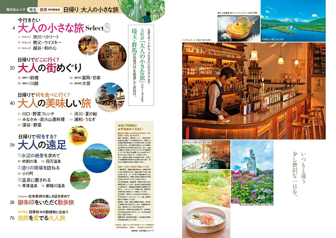 埼玉・群馬特別編集版 日帰り 大人の小さな旅 （昭文社ムック） [ 昭文社 旅行ガイドブック 編集部 ] book-21692242 楽天ブックス サンプル画像2