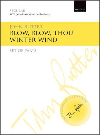 【輸入楽譜】ラター, John: 吹けよ 吹け 冬の風よ(混声八部合唱と小編成オーケストラ): パート譜セット