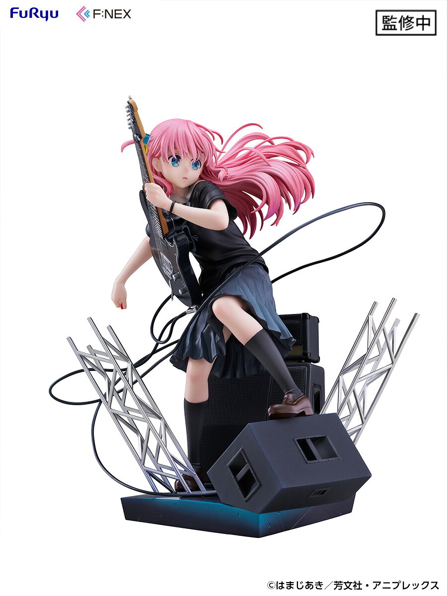 『アニメ「ぼっち・ざ・ろっく！」』の「後藤ひとり」がLive ver.でフィギュア化！

フリューの高品質ホビーブランド『F:NEX』より、「後藤ひとり Live ver.」が1/7スケールフィギュアで登場。
オリジナルデザインをもとに、ライブ中の「後藤ひとり」を迫力たっぷりに立体化。

真剣な眼差しでギターをかき鳴らす姿は、普段の姿とはひと味違う、クールでかっこいい魅力を存分に感じられる仕上がりとなっています！

大きくなびく髪や衣装の動きによって、ライブならではの躍動感を表現。
ダイナミックなポージングと繊細な造形が融合し、今にも音が聞こえてきそうな臨場感あふれる仕上がりに

手にしたギターは弦まで丁寧に再現し、細部にはメタリック塗装を採用。
細かなパーツや質感表現にもこだわり、ライブステージで輝く姿を再現しました。

「後藤ひとり」の新たな魅力を詰め込んだ一体を、ぜひお手元でご堪能ください。
ご予約はお早めに！

PKGサイズ（仮）約 W330×D220×H380 mm

&copy;はまじあき／芳文社・アニプレックス

・ホビー系商品についての諸注意
メーカー都合により発売の大幅な延期が発生する可能性がございます。
予約商品についてはメーカーから順次入荷次第の発送となります。メーカー公表の発売日とは異なる場合がございますのでご了承ください。【対象年齢】：15歳以上【商品サイズ (cm)】(高さ）：24