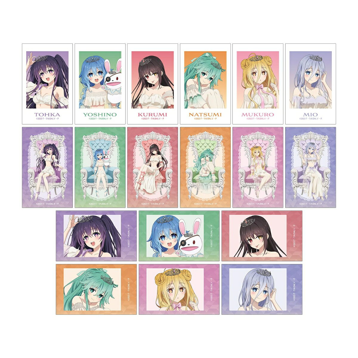 アニメ「デート・ア・ライブV」描き下ろし プリンセス玉座ver. トレーディングイラストカード(BOX＝18個)