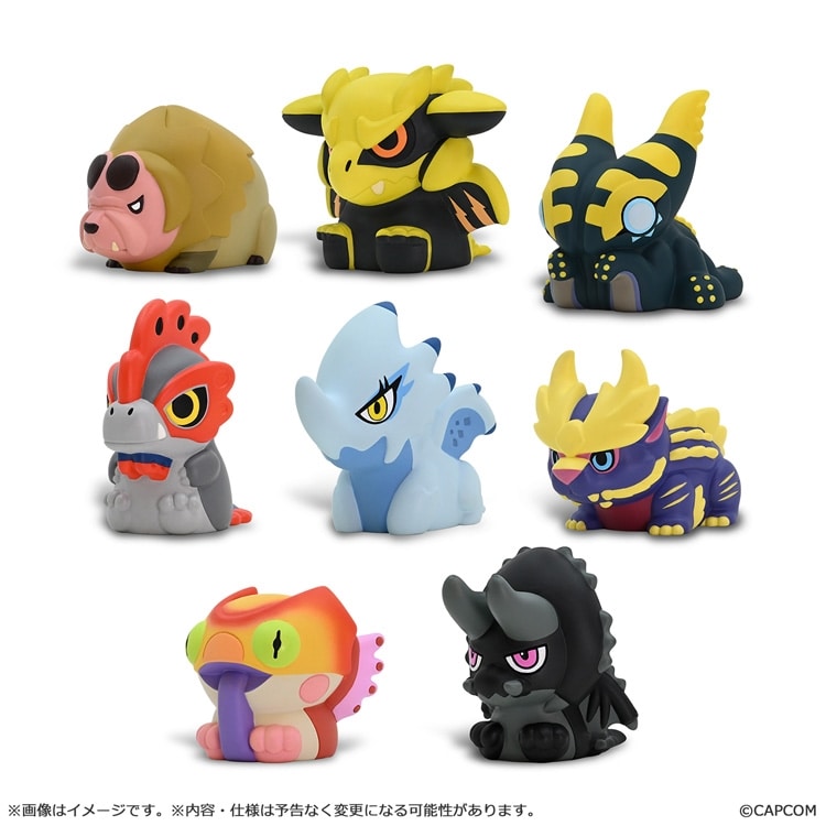 「モンスターハンター」シリーズの人気モンスターがかわいいソフビ製指人形になりました。
指にはめて楽しむのはもちろん、全高約3.5-5.5cmと小さいサイズなので、様々な場所に飾りやすくて集めやすい！
第3弾では「ドシャグマ」、「レ・ダウ」、「ヌ・エグドラ」、「ケマトリス」、「イヴェルカーナ」、「マガイマガド」、「プケプケ亜種」、「ディアブロス亜種」の全8種がラインナップ。
全種類集めたくなるブラインドパッケージでの発売です。

■セット内容：彩色済みソフビ指人形1体入り
■素材：PVC
■本体サイズ：全高約35-55mm
■パッケージ／PP袋+厚紙（ブラインド）

※商品画像はイメージです。実際の商品とは若干異なる場合がありますので、あらかじめご了承ください。
※1BOX8個入り、中身はランダムです。ご購入の際にモンスターの種類を選ぶことはできないブラインドパッケージ仕様です。
※内容・仕様は予告なく変更になる可能性があります。

&copy;CAPCOM

・ホビー系商品についての諸注意
メーカー都合により発売の大幅な延期が発生する可能性がございます。
予約商品についてはメーカーから順次入荷次第の発送となります。メーカー公表の発売日とは異なる場合がございますのでご了承ください。【対象年齢】：15歳以上