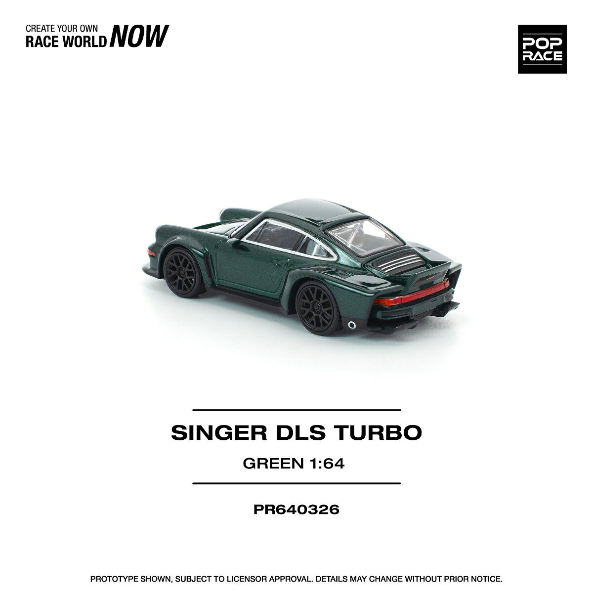 クラシックなスタイルと最先端のエンジニアリングが融合した、SINGERによる「DLS TURBO（ROAD）」が1/64スケールで登場。
深みのあるグリーンのボディカラーがエレガントさと存在感を際立たせます。

※メーカー都合により大幅な発売延期や発売中止が発生する場合がございます。予めご了承ください。
※掲載写真は試作品です。実際の製品とは異なる場合がございます。

・ホビー系商品についての諸注意
メーカー都合により発売の大幅な延期が発生する可能性がございます。
予約商品についてはメーカーから順次入荷次第の発送となります。メーカー公表の発売日とは異なる場合がございますのでご了承ください。【対象年齢】：15歳以上