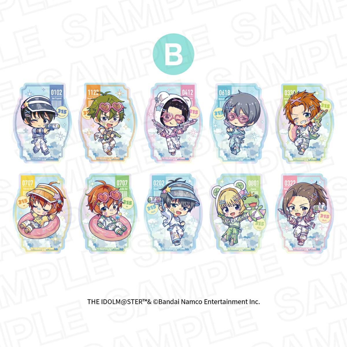 アイドルマスター SideM　トレーディングオーロラステッカー B(BOX)