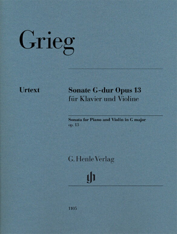 【輸入楽譜】グリーグ, Edvard Hagerup: バイオリン・ソナタ 第2番 ト長調 Op.13/原典版/Heinemann & Steen-Nokleberg編/Steen-Nokleberg 運指/Schliephake バイオリン運指