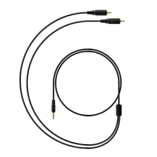 オーディオ変換ケーブル ステレオミニ(3.5mm) - RCA×2(L&R) 1.2m ブラック SSN12RPBK