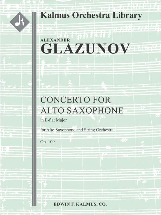 【輸入楽譜】グラズノフ, Aleksandor Konstantinovich: サクソフォン協奏曲 変ホ長調 Op.109: 指揮者用大型スコア