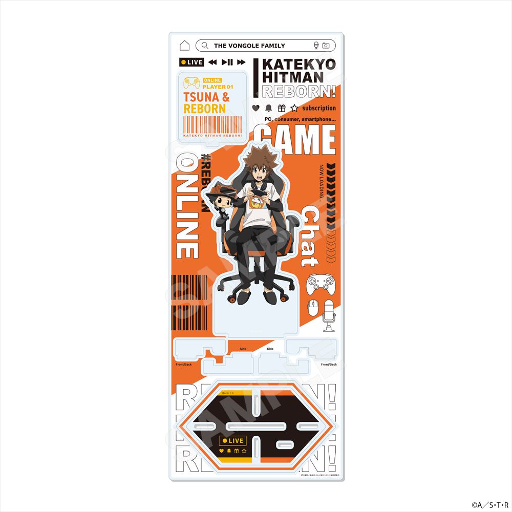 家庭教師ヒットマンREBORN！ ゲーム配信者風ver． アクリルスタンド（L） ／01 沢田綱吉&リボーン