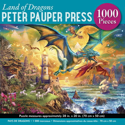 Land of Dragons 1000-Piece Jigsaw Puzzle (Gold Foil Highlights) LAND OF DRAGONS 1000-PIECE JIG [ Peter Pauper Press Inc ](3.0)