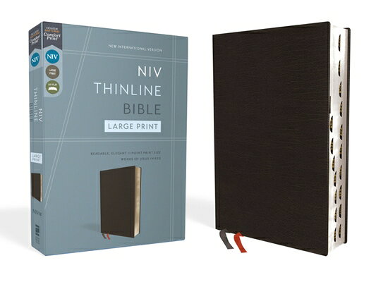 NIV, Thinline Bible, Large Print, Bonded Leather, Black, Indexed, Red Letter Edition NIV THINLINE BIBLE LP BOND BLA [ Zondervan ]