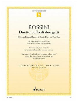 【輸入楽譜】ロッシーニ, Gioachino: 猫の二重唱 (ピアノ伴奏付)