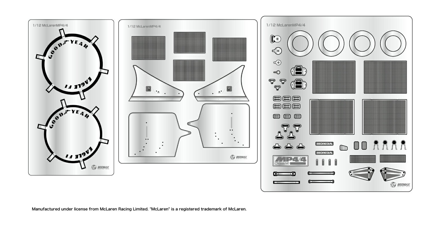 1/12 フォーミュラシリーズ マクラーレン MP4/4 1988 ワールドチャンピオン用ディテールアップパーツ 【EX12002】 (ディテールアップパーツ)