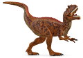 アロサウルスのまだら模様の皮膚は、まるで迷彩服のよう。常に獲物を探している肉食恐竜にとって、これはとても都合がいい。
その二本足で息をのむ速さでジャングルを駆け抜けて、あっという間に獲物に追いつく。その強靭な顎と鋭い歯から誰も逃れることはできない。
他の恐竜たちに対してもとっても好戦的だ。
【シュライヒについて】
1935年に設立されたシュライヒはドイツ有数のおもちゃメーカーであり、本物そっくりの動物フィギュアのメーカーとして世界的にもその名を知られています。
今日でもフィギュアやプレイワールドのデザイン、制作ツールの製造、品質・安全性テストのすべてをドイツ国内で行っています。
制作はドイツ本社および国外の製造施設で行っています。【対象年齢】：5歳以上【商品サイズ (cm)】(幅×高さ×奥行）：27×13.5×7.5