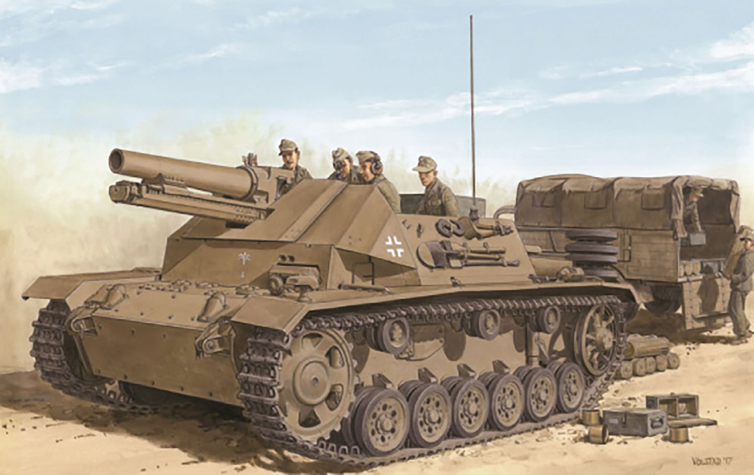 ドラゴン 1/35 WW.II ドイツ アフリカ軍団 III号15cm s.IG.33 搭載 自走榴弾砲 マジックトラック/アルミ砲身付属 豪華キット 【DR6904SP】 (プラモデル)