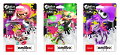 amiibo スプラトゥーンシリーズ 全3種セット （ガール【ネオンピンク】／ボーイ【ネオングリーン】／イカ【ネオンパープル】）の画像