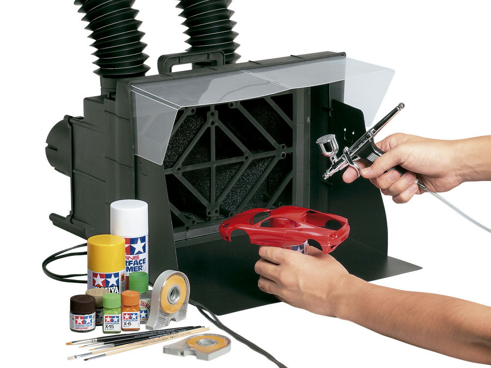 エアーブラシシステムシリーズ エアーブラシシステムシリーズ スプレーワーク ペインティングブースII (ツインファン） 【74534】 (工具)